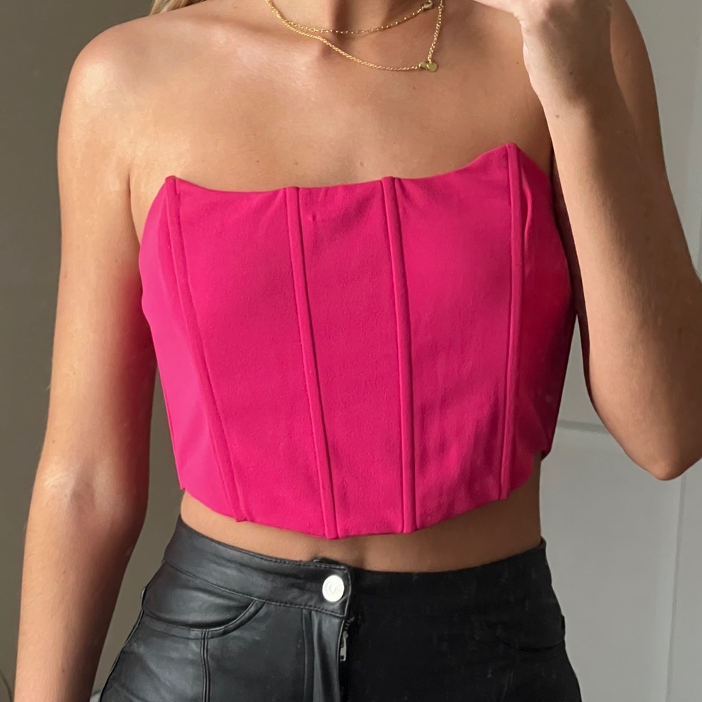 pink corset top